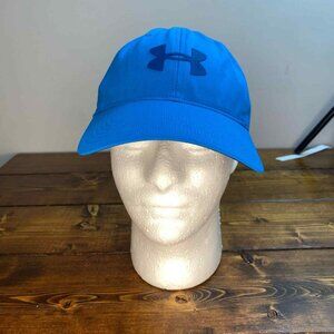Under Armour mens blue black embroidered logo adjustable hat cap